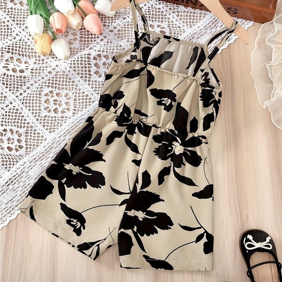 Girl’s Vibrant Floral Cami Romper - Size Girl’s 7 - NWT - Picture 2 of 5